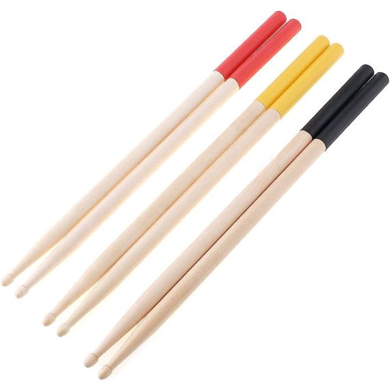 Coppia bacchette per batteria 5A con impugnatura antiscivolo - vari colori Coppia bacchette per batteria 5A con impugnatura antiscivolo - vari colori
